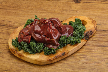 Raw chicken liver for cooking