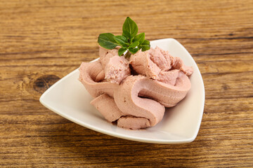 Liver pate in the bowl
