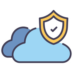 protection cloud server icon