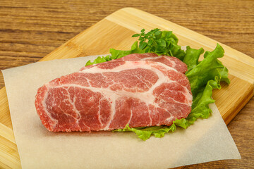 Fototapeta premium Raw pork meat neck steack