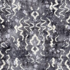 Seamless gray and cream grungy damask pattern for surface design and print. High quality illustration. Intricate luxurious hip sensual trendy romantic design for interior design, fabric, or textile.