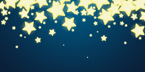 Fototapeta na wymiar Lights stars on a blue background - Merry Christmas and Happy New Year banner - Shining bright design