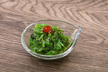 Asian traditional chukka salad in the bowl