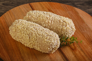 Raw chicken cutlet for roast