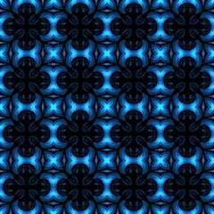 Vibrant seamless background with glowing elements..Neon background for graphic design..Colorful texture with glowing shapes..Regularly repeating sample.