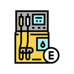 ethanol gas station color icon vector. ethanol gas station sign. isolated symbol illustration