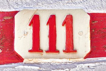 Hausnummer 111 - obrazy, fototapety, plakaty