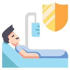 insurance hospital bed icon