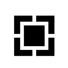 Square with thick walls icon thick square logotype