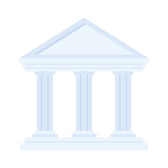Obraz premium bank building flat icon
