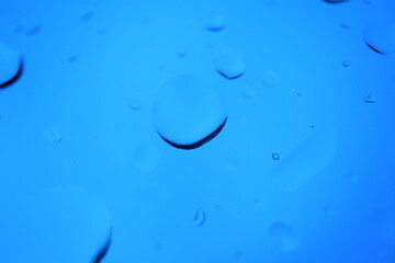ガラスに付いた水滴のマクロ撮影