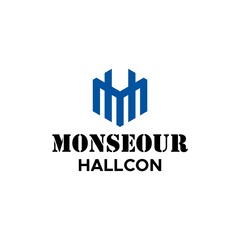 
Geometric and bold logo about the letter MH in hexagon.
EPS 10, Vector.