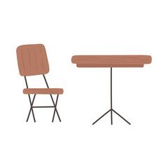 wooden table and chair