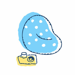 ビーズクッションとお茶セット