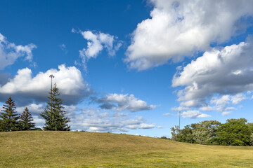 Fototapeta na wymiar Cloudscape in Toronto public park in Canada