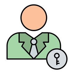 Vector Locksmith Filled Outline Icon Design