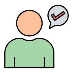 Vector Self Service Filled Outline Icon Design