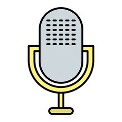 Vector Recording Filled Outline Icon Design