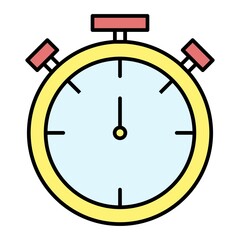 Vector Stopwatch Filled Outline Icon Design