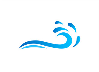 Ocean wave water logo vector