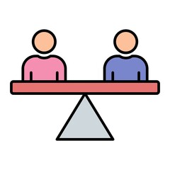 Vector Stability Filled Outline Icon Design