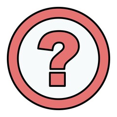 Vector Question Filled Outline Icon Design