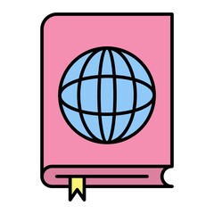 Vector International Law Filled Outline Icon Design