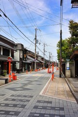 滋賀県多賀大社付近の表参道の街並み