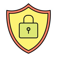 Vector Secruity Filled Outline Icon Design