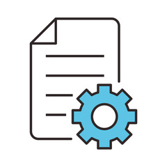 paper and gear icon