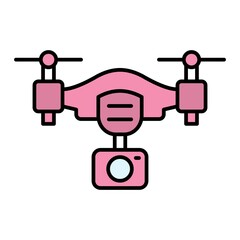 Vector Drone Filled Outline Icon Design
