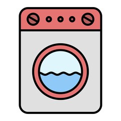  Vector Washing Machine Filled Outline Icon Design