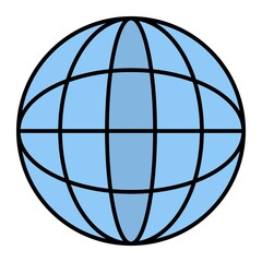 Vector Internet Filled Outline Icon Design