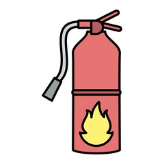 Vector Fire Extinguisher Filled Outline Icon