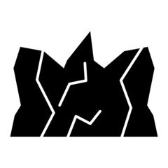 Vector Glacier Glyph Icon Design