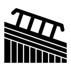 Vector Rail Glyph Icon Design