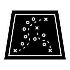 Vector Hill Map Glyph Icon Design