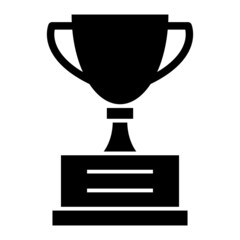 Vector Trophy Glyph Icon Design