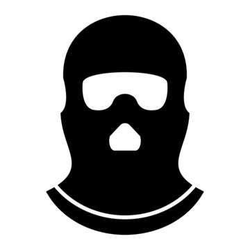 Vector Balaclava Glyph Icon Design