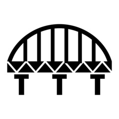 Vector Bridge Glyph Icon Design