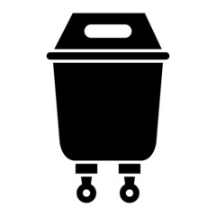 Vector Recycle Bin Glyph Icon Design