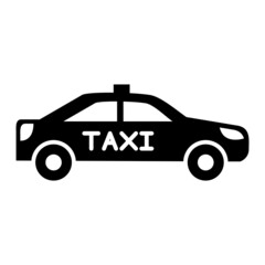 Vector Taxi Glyph Icon Design