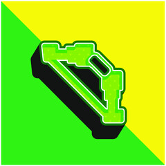 Bow Green and yellow modern 3d vector icon logo