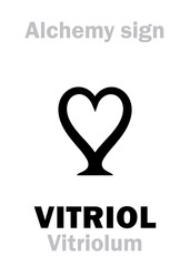 Alchemy Alphabet: VITRIOL (prob.: «Visita Interiora Terrae Rectificando Invenies Occultum Lapidem» > Vitriolum 