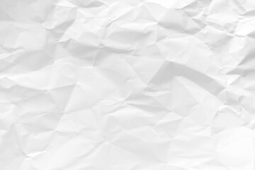 Obraz premium White crumpled paper texture background.