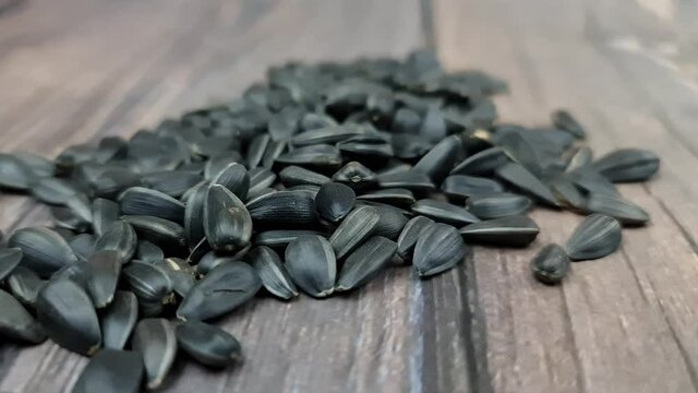 The Sunflower seeds close-up. Natural seeds. Sunflower seeds.