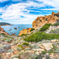 Fototapeta na wymiar Gorgeous view of popular travel destination Costa Paradiso.