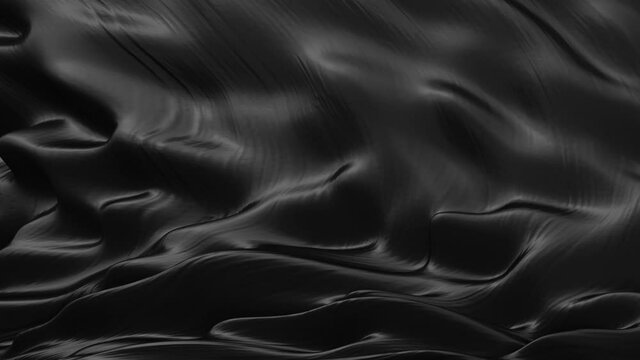 Abstract animation black background. Smooth black wave. Black looping abstract liquid lava. Dark luxury texture