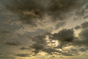 The beauty of the evening sky after the rain, Clouds in the sky.