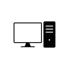 Computer desktop icon, pc symbol.